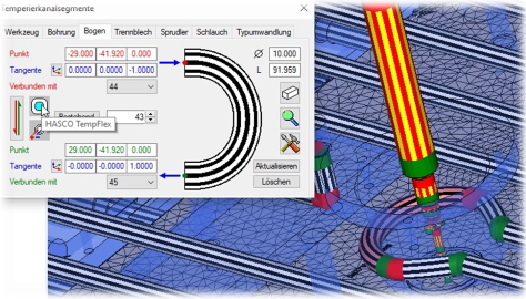Simulation thermique des tuyaux Hasco TempFlex dans Cadmould